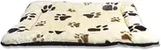 Beautiful Cat Cushion Cotton Plush Warm Dog Beds Large Bite Resistant Non Slip Square Dog Cushion Machine Washable for Dogs Cats Rabbits Other Animals Yellow (Color : Yellow)
