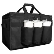Food Delivery Bag with Cup Holders/Drink Carriers Great for Beverages,3960