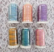 Thread Art Machine Embroidery Thread Lot of 6, Polyester 1000M Spools