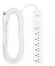 7-Outlet Pro Surge Protector Power Strip with 25-Foot Cord (White)