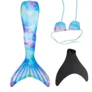 Mermaid Tails For Swimming For Kids And Adults With Monofin blue 150