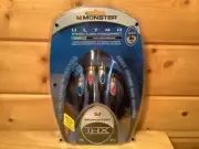 New Monster 600 Ultra Stereo Audio RCA Interconnect 4 ft factory sealed box