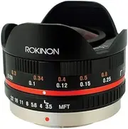 [ROKINON] FE75MFT-B 7.5mm F3.5 UMC Fisheye Lens for Micro Four Thirds (Olympus Pen and Panasonic), Black