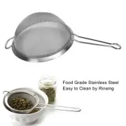 Large Mesh Strainer 316 Stainless Steel Colander Sieve Sifter With Sturdy US