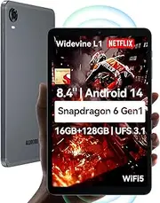 Snapdragon 6Gen1 Tablet 8.4" ALLDOCUBE iPlay60 Mini Turbo, Android 14 Tablet, 4K Video Decoding 1920x1200 FHD,Widevine L1, Dual Speakers 6 Axis Gyro, 16GB+128GB+1TB TF UFS3.1, 5MP/13MP, PD18W WIFI5