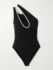 [Lisa Marie Fernandez] Lisa Marie Fernandez - + Net Sustain One-shoulder Cutout Swimsuit - Black - 2 2 Black