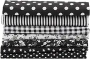 Soft and Beautiful Burr-Free Quilt Fabric, 100% Cotton Quilt Fabric Fat Quarter, for Craft Quilting Home Decor Sewing(Black)