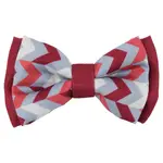 Buddy & Belle Double Layer Bow Tie Herringbone Blue