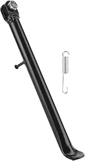 12in Kick Stand Hard Steel Alloy Black Paint Layer Extend Service Life Suitable for Dirt Pit Bike with Spring Motorcycle Side Kickstand Support Replacement Accessory Fit