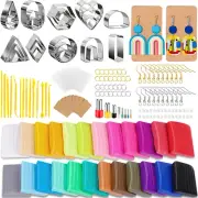 Polymer Clay Earring Making Kit Gift Box Including 32 Pcs Polymer Clay Cutters