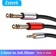 1/8" TRS 3.5mm to 2 / Dual 1/4" 6.35mm TS Mono Male Jack Stereo Cable Audio Cord