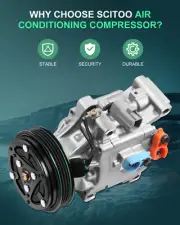 A/C Compressor For Toyota Echo 2002 2003 2004 2005 1.5L CO 11063AC (for: Toyota)