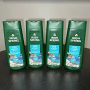 PACK OF 4-Irish Spring ACTIVE SCRUB Moisturizing Face + Body Wash, 20 oz
