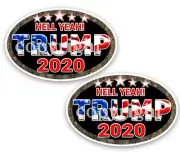 TRUMP 2020 BUMPER STICKER Hell Yeah! Tree Camo AP American Flag Bumper Decals 5"
