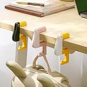 Cute Purse Hook for Table -Portable Purse Hook for Desk -Folding Purse Holder for Table -High Strength Purse Hanger for Table-No Drilling Under Desk Backpack Hanger for Under Counter(3 PC)