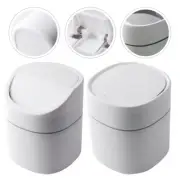 2 Pcs Vanity Top Bin Desktop Trash Can Booster Food Waste Office