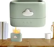 Flame Diffuser Humidifier - Diffuser Oil Machine | Odor Eliminator Small Humidifier Scent Decor Cloud Cool Mist Interior Accessories for Desk Yoga Room Workplace Bedroom Studio