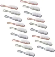 BUTIFULSIC 18pcs Fingernail Cleaning Brush Wash Clothes Nail Clean up Brush Cleaning Brush Tool Washing Brush Bendable Clean Brush Laundry Cleaning Tools Cleaner Brush Plastic