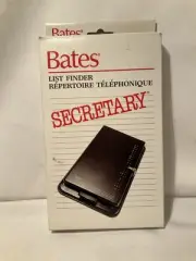Vintage Bates List Finder Secretary Model Phone Number Address Book Flip Up