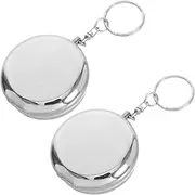 SHERCHPRY 2pcs Travel Pill Case With Keychain Mini Medicine Storage Box Portable Pill Holder Keychain For Easy Access And Convenience