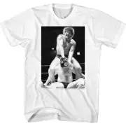 Andre The Giant T-Shirt New CRACKED in 100% White Cotton in SM - 5XL Wrestling