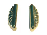 NEW: OLD STOCK PAIR OF VANITY LIGHT BAR END CAPS GOLD PLATE END UPGRADE FIXTURE