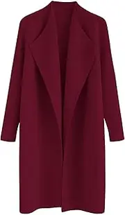 [Chicwish] Women's Classy Open Front Knit Coat Cardigan Coatigan Light Jacket