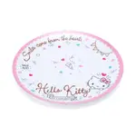 小禮堂 HELLO KITTY 美耐皿圓盤 兒童餐盤 沙拉盤 蛋糕盤 點心盤 塑膠盤 (白 2021炎夏企劃)
