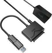 SATA to USB 3.0 Cable, BENFEI USB 3.0 to SATA III Hard Drive Adapter Compatible for 2.5 3.5 Inch HDD/SSD Hard Drive Disk with 12V/2A Power Adapter, Support UASP
