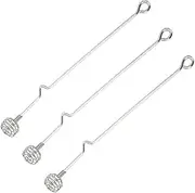TIDTALEO 3PCS Stainless Steel Honey Stirring Spoon Sticks and Egg Mixing Resistant Easy to Clean Kitchen Utensils