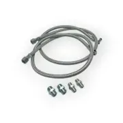 KIT 2 FLEXIBLE PIPE FOR DIESEL 1/4 F BEND x 3/8 F + 4 NIPPLES 100 CM BURNER