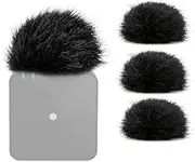 SUNMON Pop Filter for Rode Wireless Go 2, Microphone Cover for Rode Wireless Pro/Rode Wireless ME, Fluffy Windscreen for Wind and Background Noise Reduction（4PC）