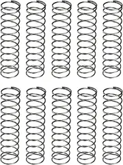uxcell 10Pcs Compression Spring, 12mm OD, 0.8mm Wire Size, 50mm Free Length, Spring Steel Construction Extended Mechanical Compression Springs for Shop and Home Repairs, Silver Tone