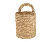 Seaweed Woven Storage Basket Wall Hanging Plant Flower Pot for Garden Patio Solid Color