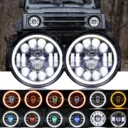 7inch LED Headlights Hi/Lo Beam RGB Halo Angel Eyes For SUZUKI Samurai 1966-1978 (for: Suzuki)