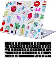 Ausmix Compatible with MacBook Pro 13 inch Case M1 A2338/A2289/A2251/A2159/A1989/A1706/A1708 Release 2020 2019 2018 2017 2016,Plastic Hard Shell Case & Keyboard Cover for Mac Pro 13 inch, Lipstick