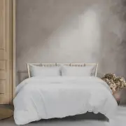Ardor Boudoir Vintage Washed White Quilt Cover Set
