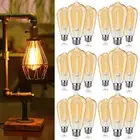 LED Vintage Edison Light Bulb E27 WarmWhite Energy Saving Lamp Bulbs ST64 18Pcs.