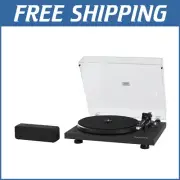 Manual Two-Speed Bluetooth Turntable Bundle with S300 Speaker - Elegant Black