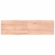 vidaXL Table Top Light Brown 180x50x(2-4)cm Treated Solid Wood Live Edge