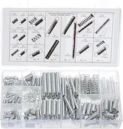 200 Piece EFGTEK Spring Assortment Set,Zinc Plated Compression and Extension Springs Kit