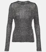 [Balenciaga] Balenciaga Sequined metallic knit sweater AU 10 black