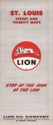 1964 Lion Road Map: St. Louis NOS