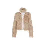 [Dries Van Noten] Dries Van Noten-Beige Vangel Jacket-Donna 34 FR