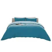 Duvet Doona Quilt 1800TC Cover Set Pillowcase Bed Slate Blue