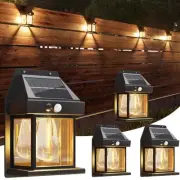 Outdoor Solar Wall Lights - 4 Pack Solar Waterproof Brighter Porch Square Lig...