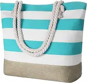 [Tavaleu] Beach Bags for Women, Large Beach Tote Bag Waterproof Sandproof, Swim Pool Bag with Zipper