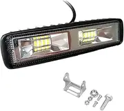 1-2Pcs 36w DRL LED Spot Flood Work Light Aluminum Worklight for Auto Motorcycle 12V Led Headlight for Off Road Vehicle Car Truck Work Light(1Pcs-16Led)