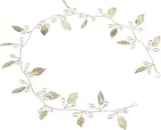 VGOL Gold Leaves Bridal Headpiece Bridal Hair Accessory Pearl Hairpiece Crystal Pearl Bridal Headband Accessories for Wedding Decoration Gold 45cm