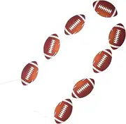 Parliky 8pcs Rugby Football Bunting Birthday Banner Decorations Game Day Party Supplies Flags